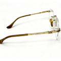 Frameless Glasses Gold Luxury