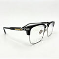 Half Frame Glasses Black&Silver Luxury