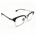 Half Frame Glasses Black&Silver
