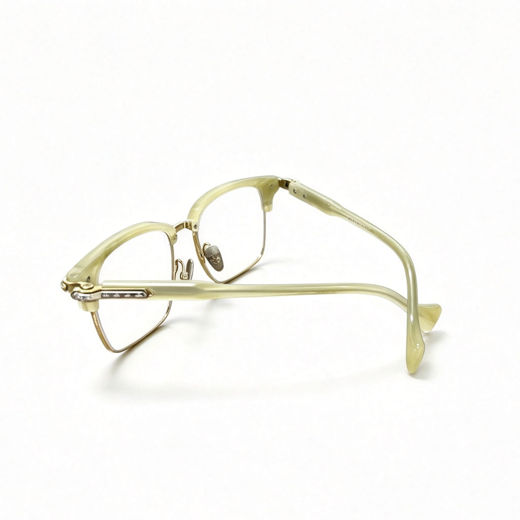 Half Frame Glasses Black&Silver Luxury