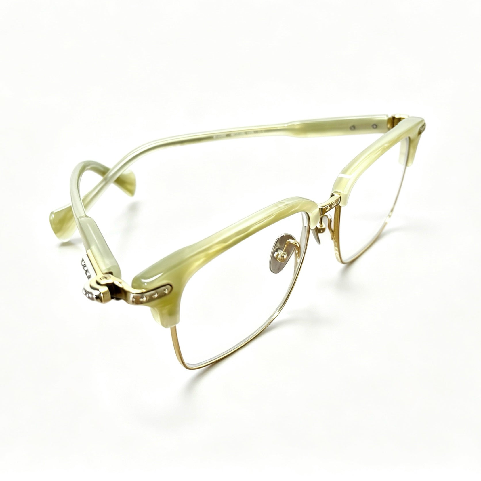 Half Frame Glasses Black&Silver Luxury