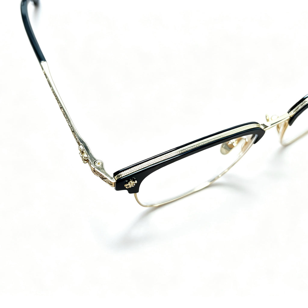 Half Frame Glasses Black&Silver