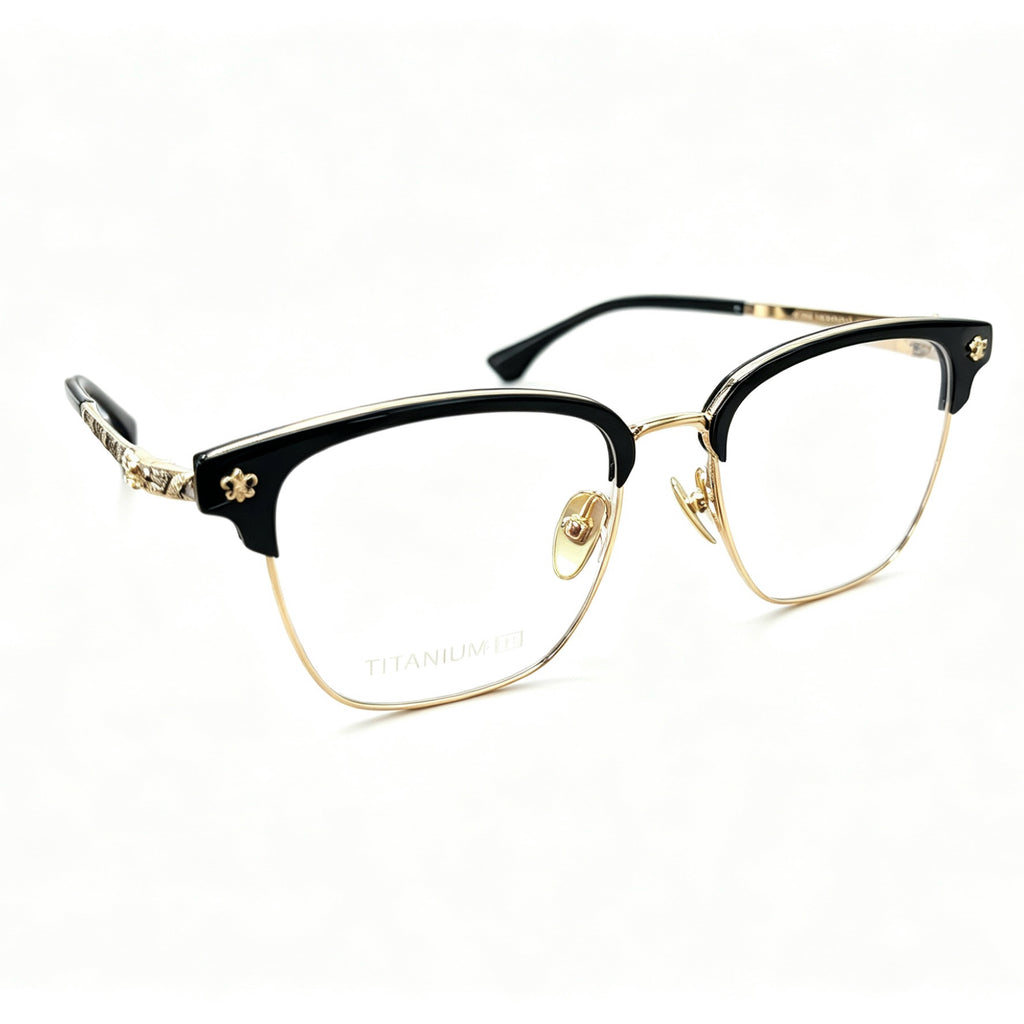 Half Frame Glasses Black&Silver