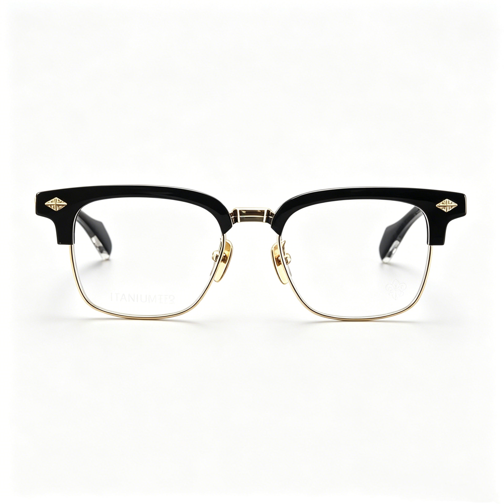 Half Frame Glasses Gold&Silver 311