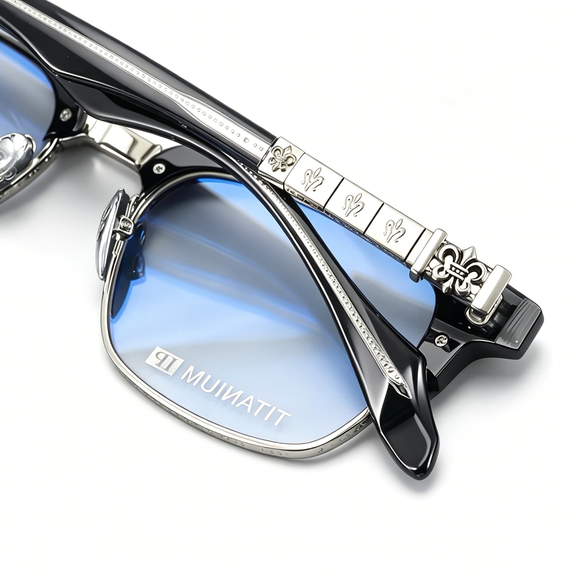 Half Frame Glasses Gold&Silver 311