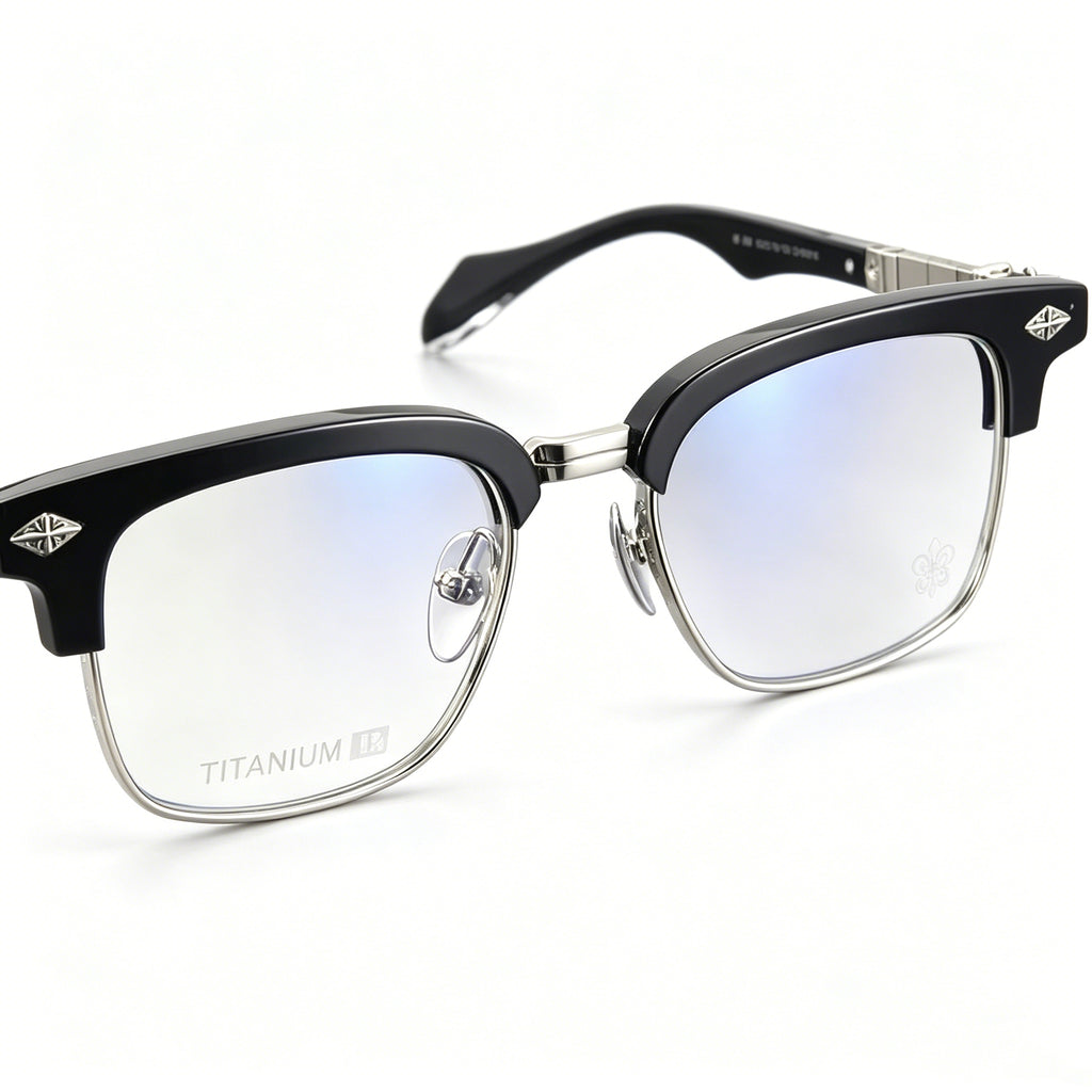 Half Frame Glasses Gold&Silver 311