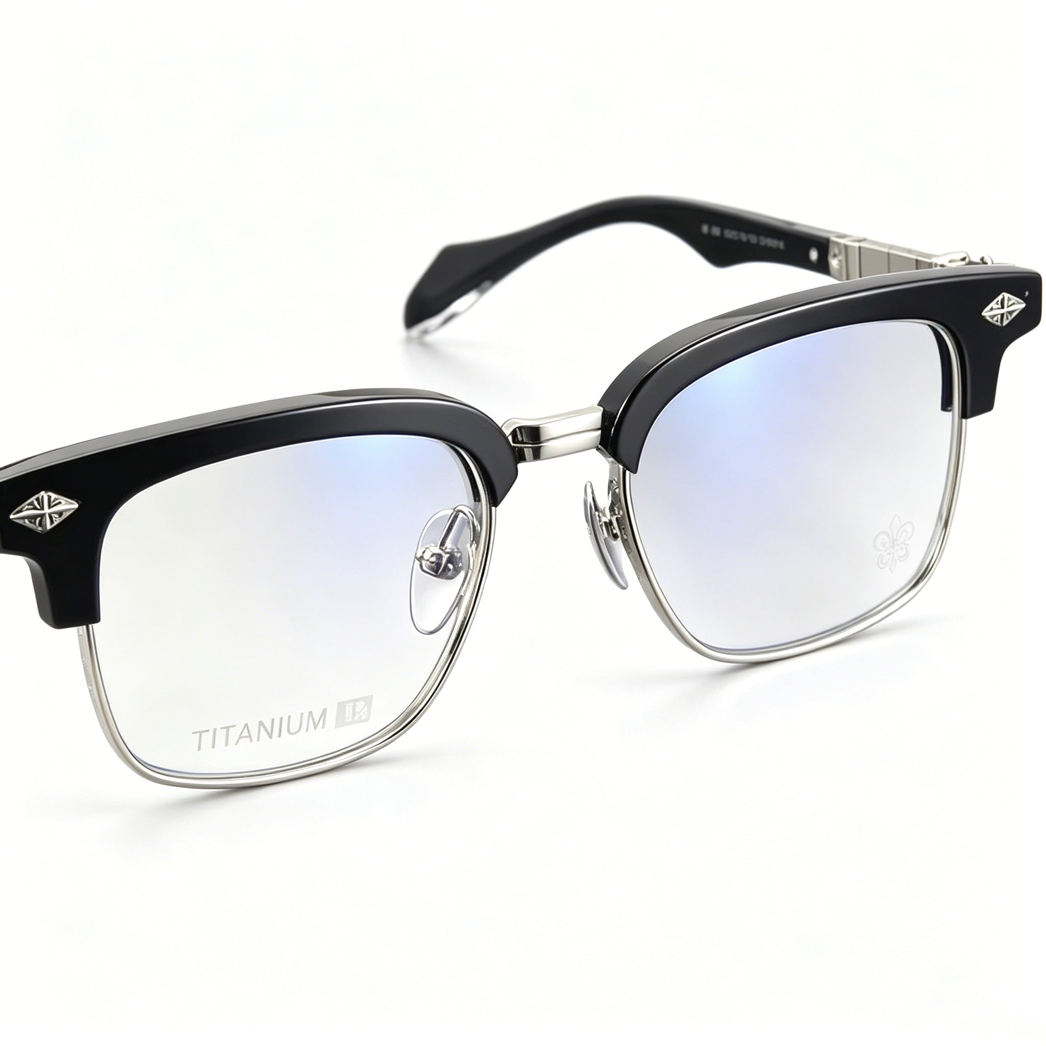 Half Frame Glasses Gold&Silver 311