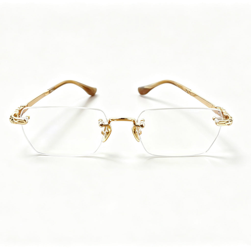 Frameless Glasses Gold Luxury