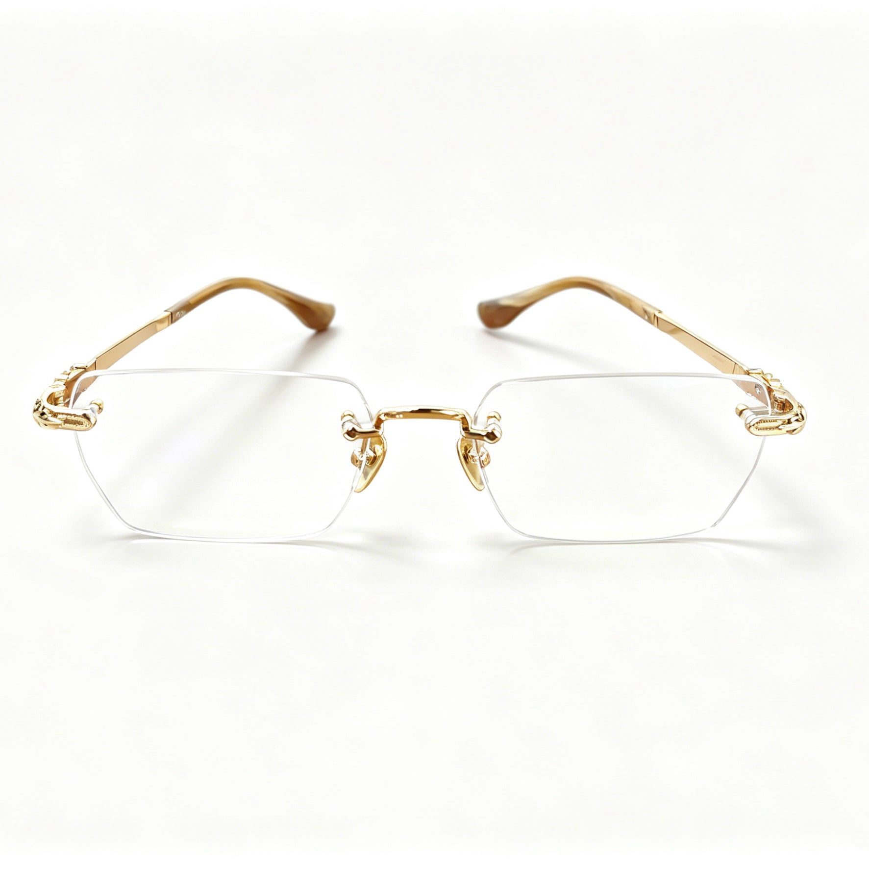 Frameless Glasses Gold Luxury