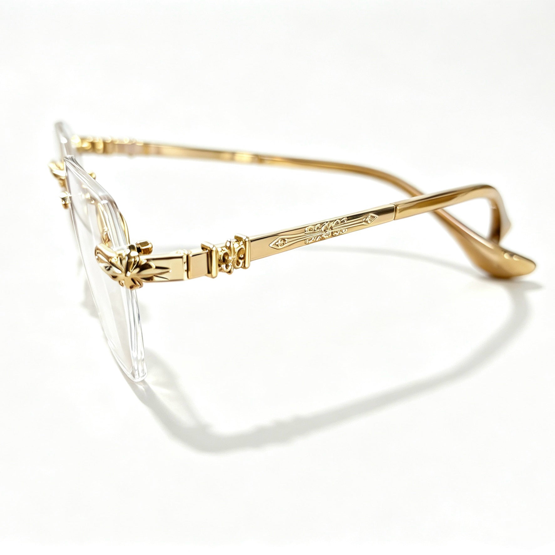 Frameless Glasses Gold Luxury