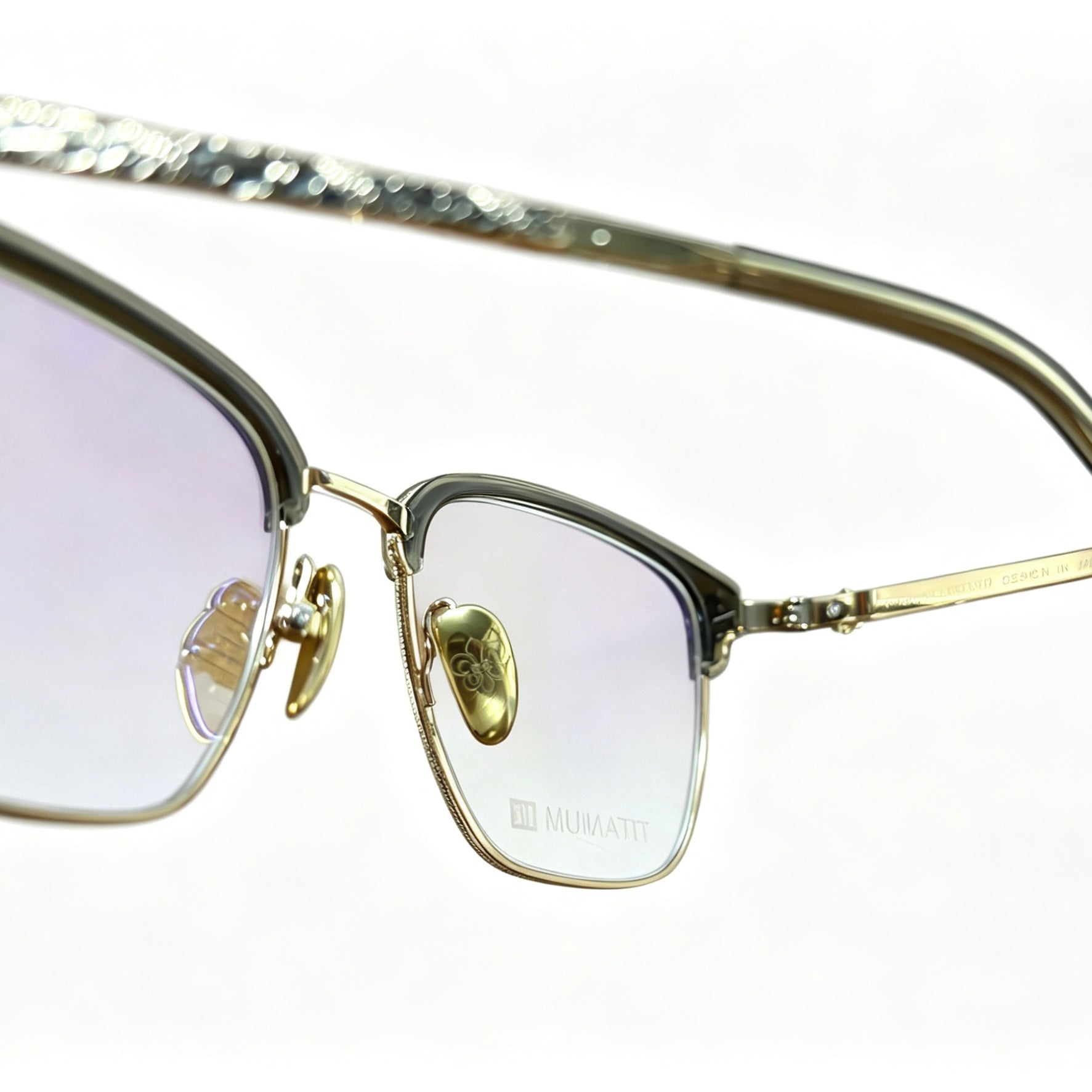 Half Frame Glasses Black&Silver
