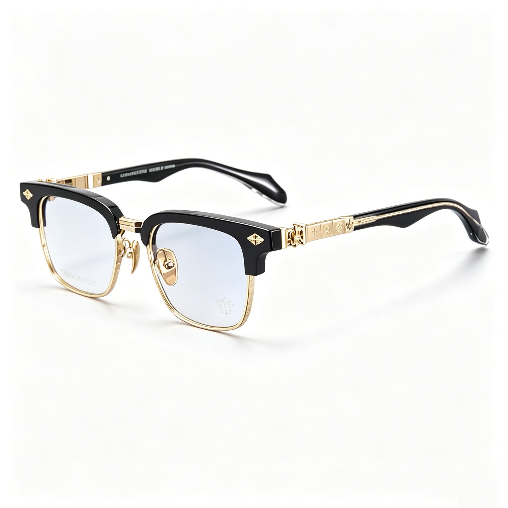 Half Frame Glasses Gold&Silver 311